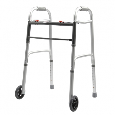 two button folding walker